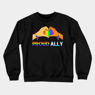 Proud LGBT Ally Support Pride Mom Mother LGBT Month Crewneck Sweatshirt